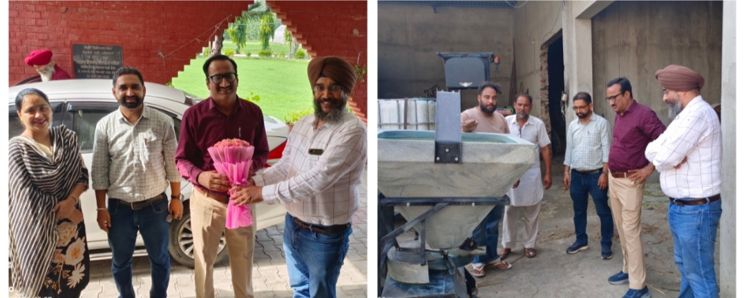 डॉ. परवेंद्र श्योराण, निदेशक, आईसीएआर-अटारी ने पीएयू कृषि विज्ञान केंद्र, होशियारपुर का दौरा किया